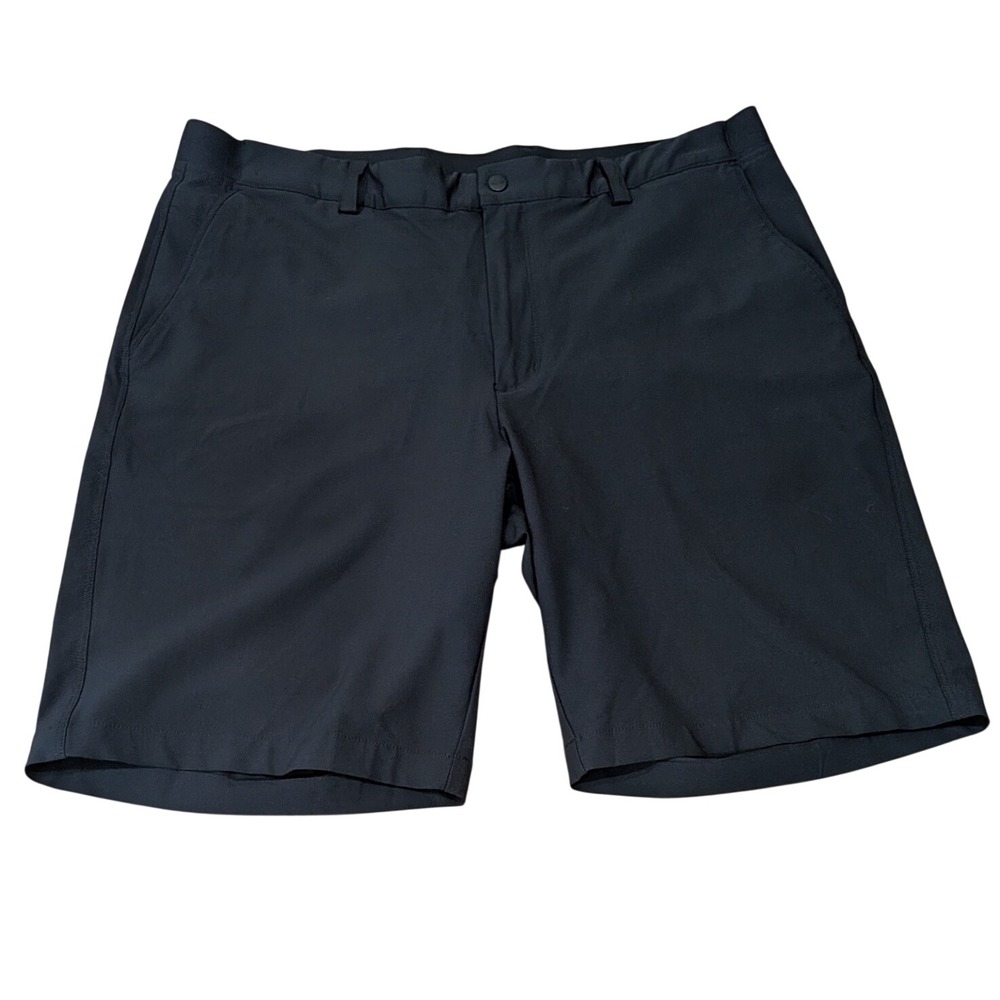Greg Norman Mens Golf Shorts Size 38 Black Stretch Performance Flat Front